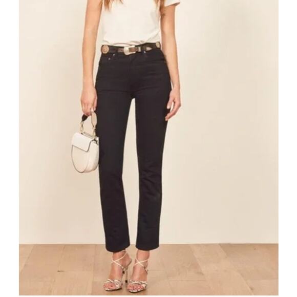 Reformation Denim - Reformation Black Straight Leg Jeans